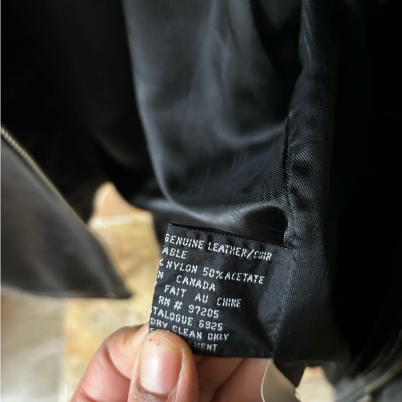 Men's Black Leather Jacket - Picture 7 of 11